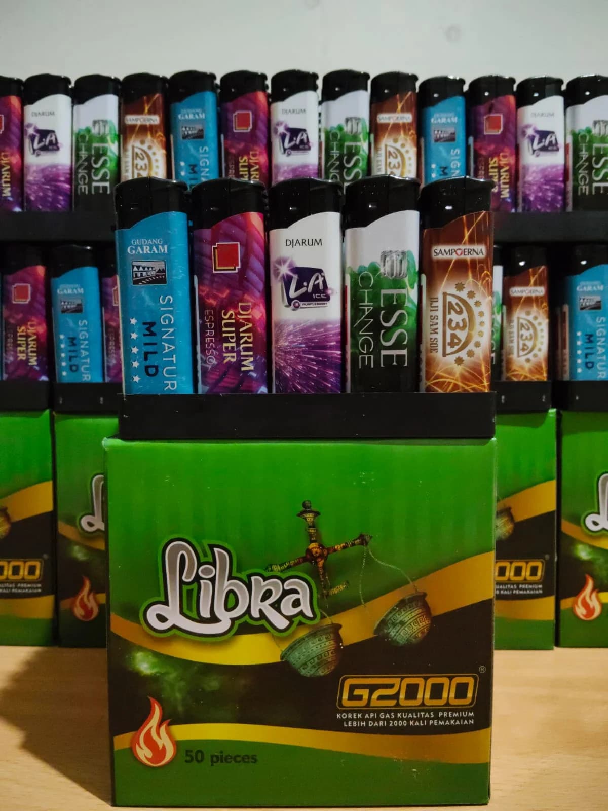 Korek Api Gas G2000 Libra Timbangan Series (50 Pcs)