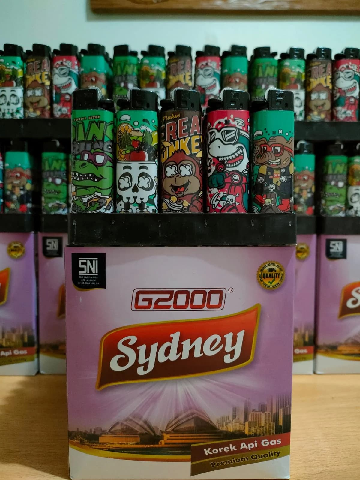 Korek Api Gas G2000 Sydney Monster & Street Art Series (50 Pcs)