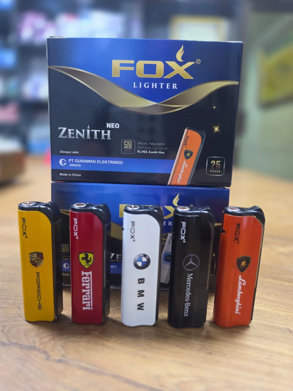 Korek Api Elektrik FOX Zenith Neo FL-905 Supercar Edition (25 Pcs)