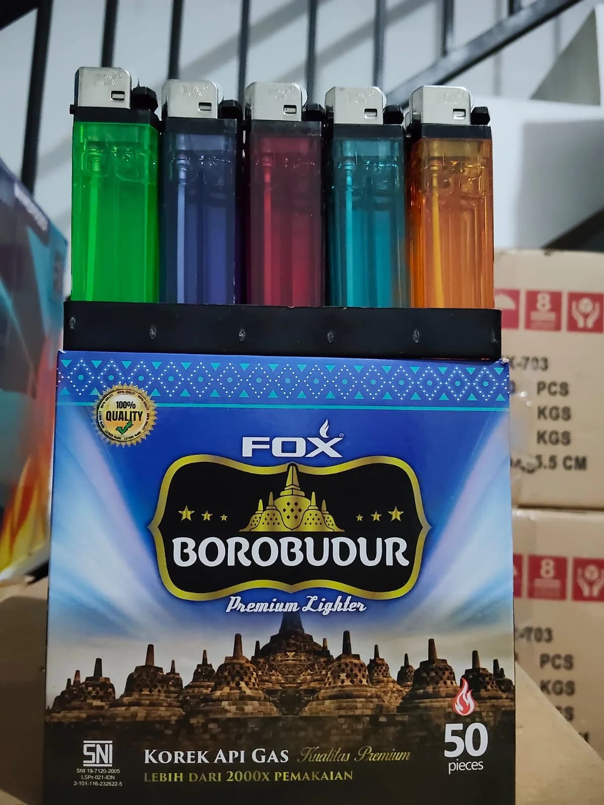 Korek Api Gas FOX Borobudur Heritage Edition (50 Pcs)