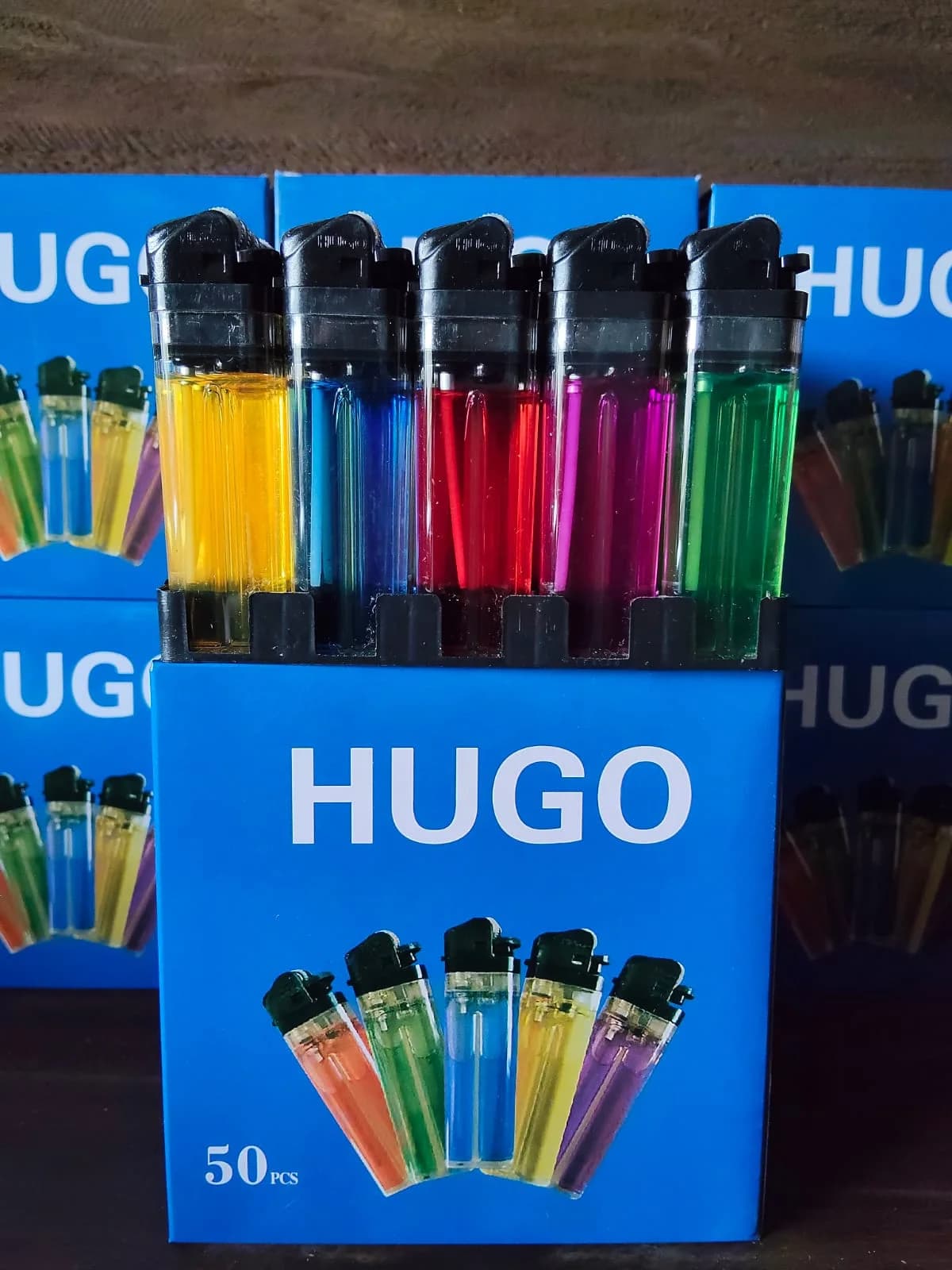 Korek Api Gas HUGO Classic Black Cap Edition (50 Pcs)